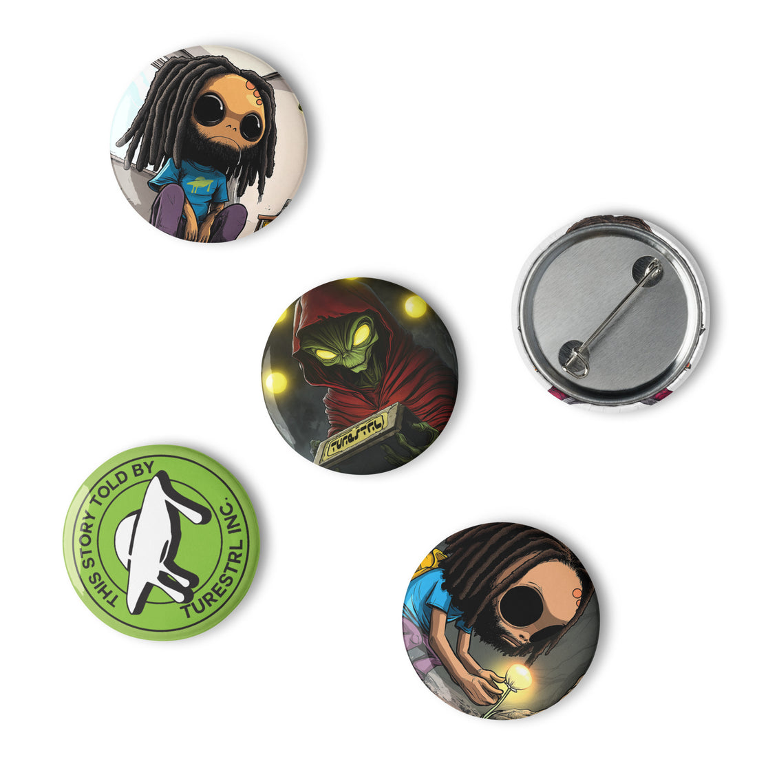 Crazy Life of Naes – Collector’s Pin Button Set (5-Pack)