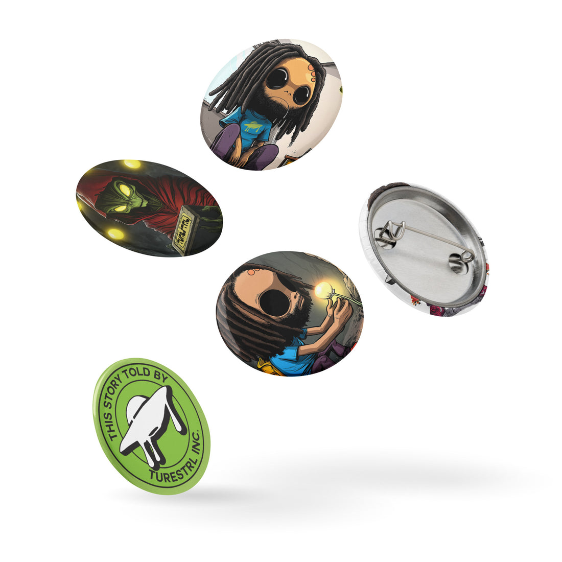 Crazy Life of Naes – Collector’s Pin Button Set (5-Pack)