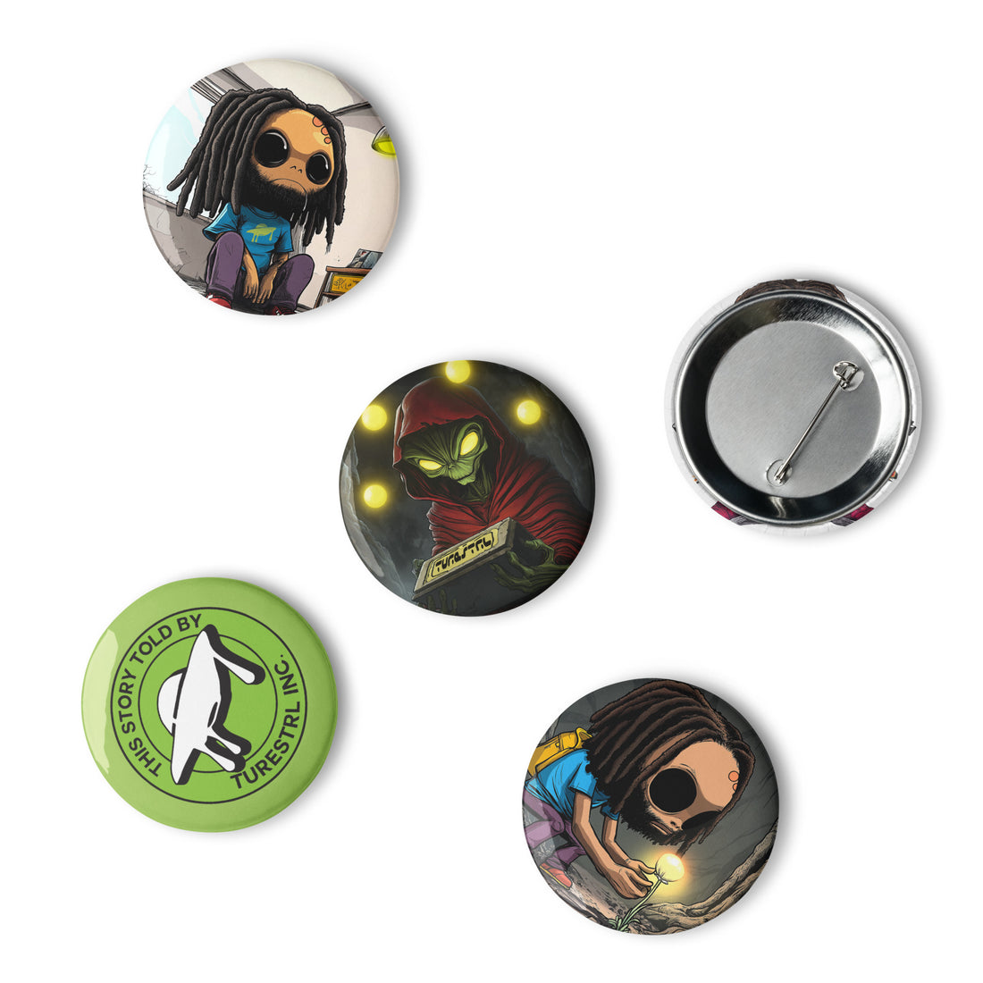 Crazy Life of Naes – Collector’s Pin Button Set (5-Pack)